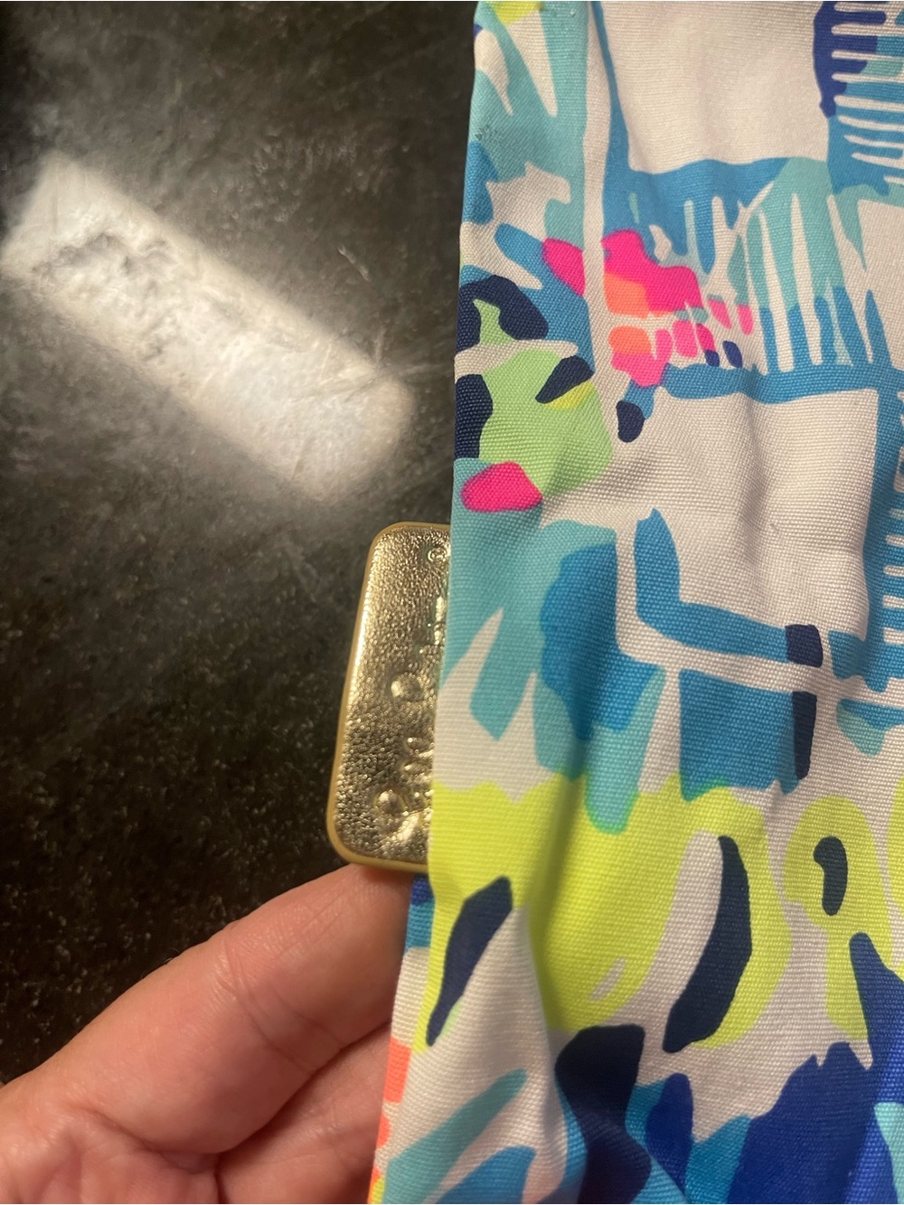 Lilly Pulitzer Neon Multi-Color Mini Drawstring Bag - Picture 3 of 3